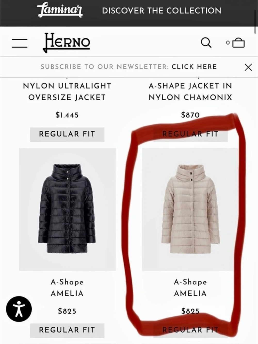 Herno A-Shape Amelia Jacket in Beige